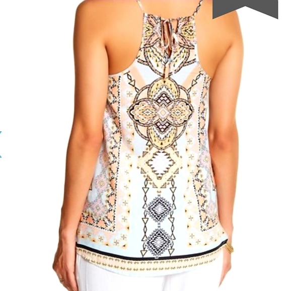 Green Dragon Chai print scarf tank XS sleeveless - Picture 2 of 2